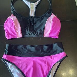 Sports Illustrated Swimsuit in Black and Pink - size medium Bikini Set